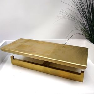 NWOT Gold Tone Wash Cloth Holder/ Shelf